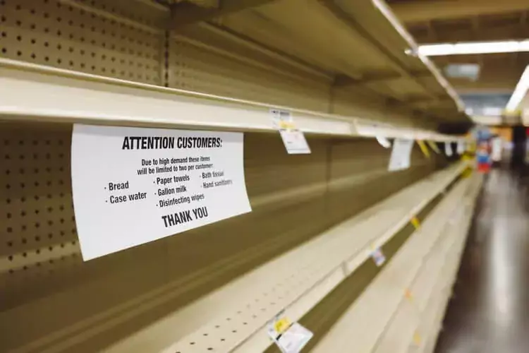 empty shelves